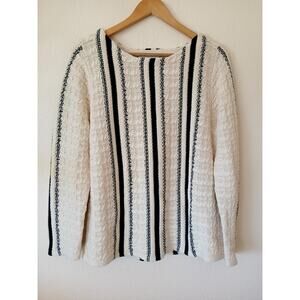 Skye's The Limit Striped Cable Knit Sweater